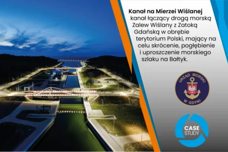 Kanał na Mierzei Wiślanej wieczorem.